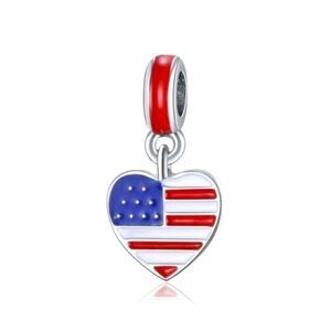Womens US Flag Charm